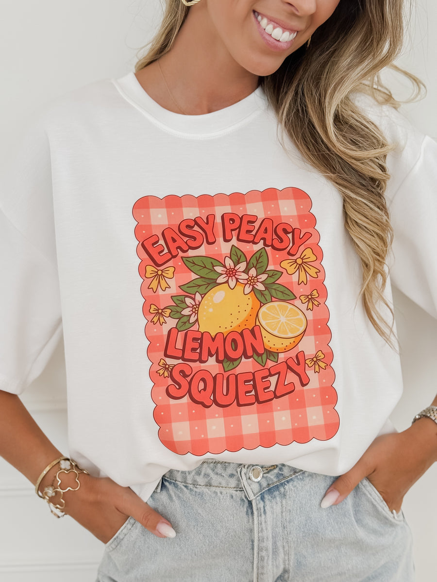 White Easy Peasy T-Shirt
