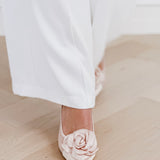 Powder Pink Flower Heels