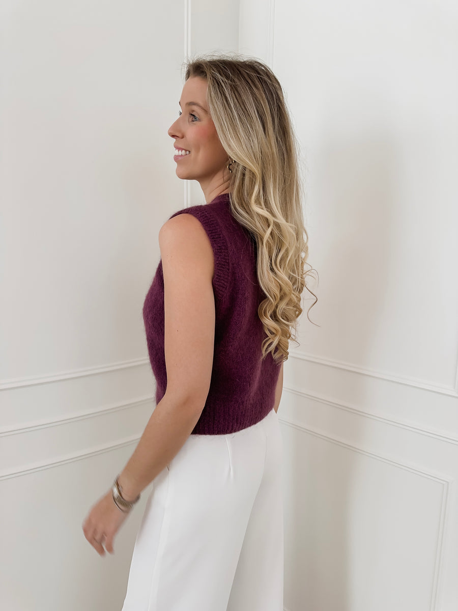 Aubergine Stefanie SLEEVELESS Gilet