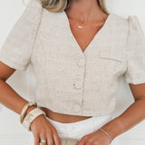 Beige Marble Bracelet Set
