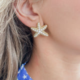 Pearl Starfish Earrings