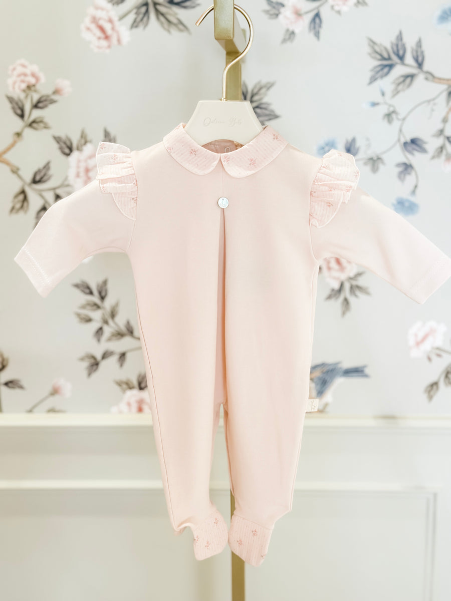 BABY - Pink Frill Shoulder Romper