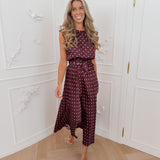 Plum Pink Polka Dots Christine Skirt