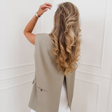 Green Jaylin Sleeveless Blazer