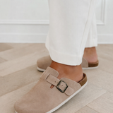 Beige Suede Ines Mule