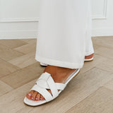 White Brigitte Slippers