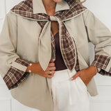 Beige Brown Detail Marly Jacket