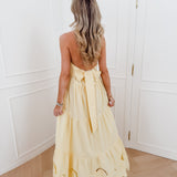 Yellow Glynes Halterneck Dress