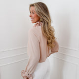 Nude Molly Frill Edge Blouse
