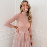 Old Pink Dotted Tulle Skirt