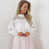 White Long Sleeve Letitia Blouse