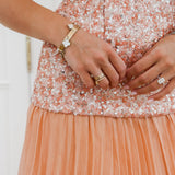 Orange Mermaid Sequin Dress