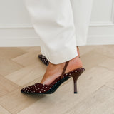 Brown Dot Heels