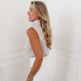 Greige Nala Mohair Sleeveless Sweater