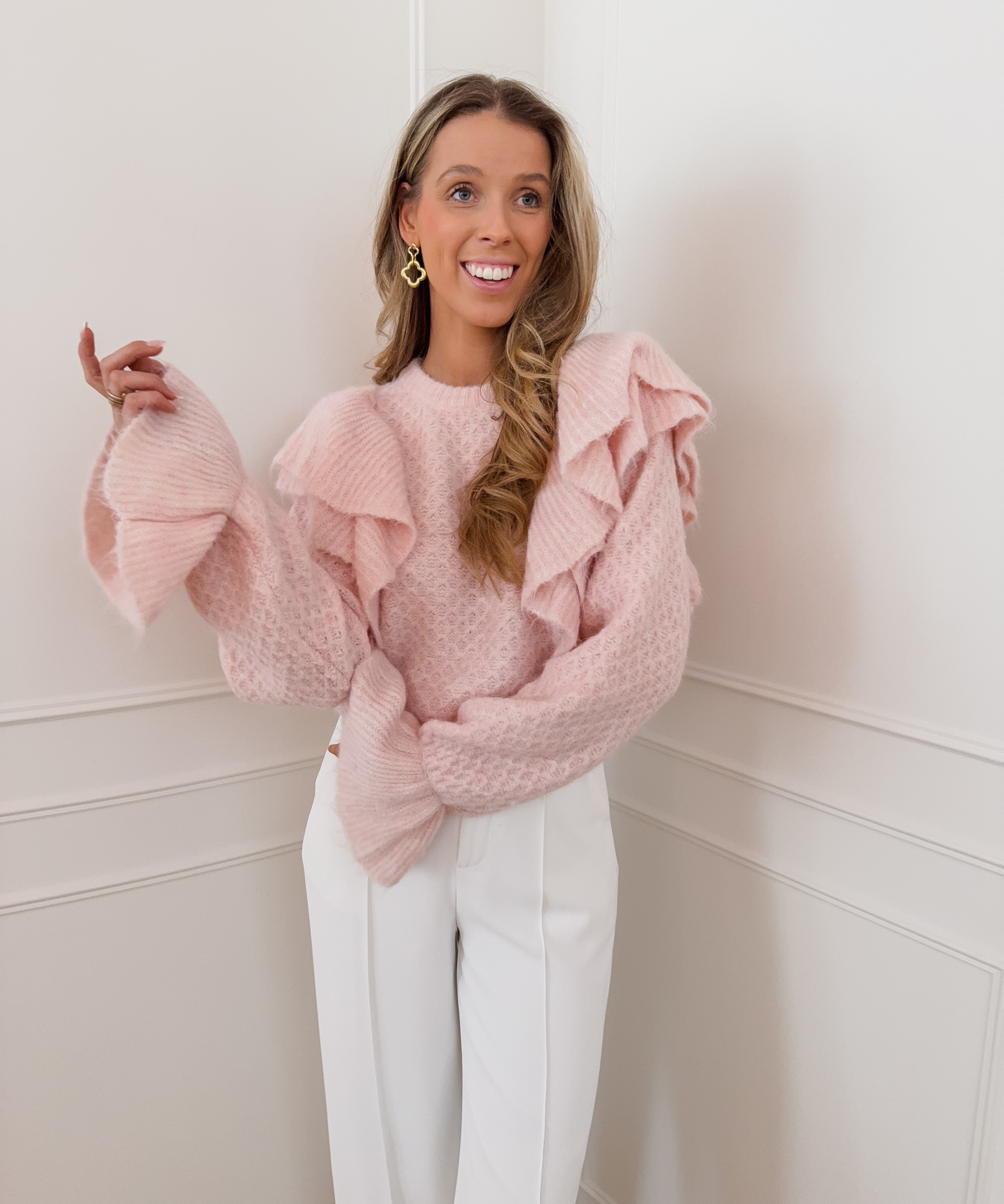 Soft Pink Mayla Knitted Sweater