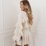 Beige Plissé Short-Skirt