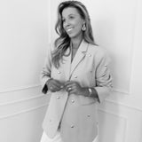 Pink Silver Heart Studs Blazer