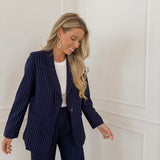 Navy striped Trouser