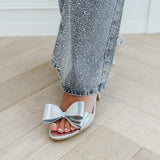 Silver Stefanie Bow Heels