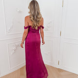 Aubergine Féline Long Dress