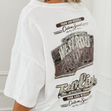 White Brown Oversized Westroad T-Shirt