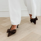 Brown Senna Bow Heels