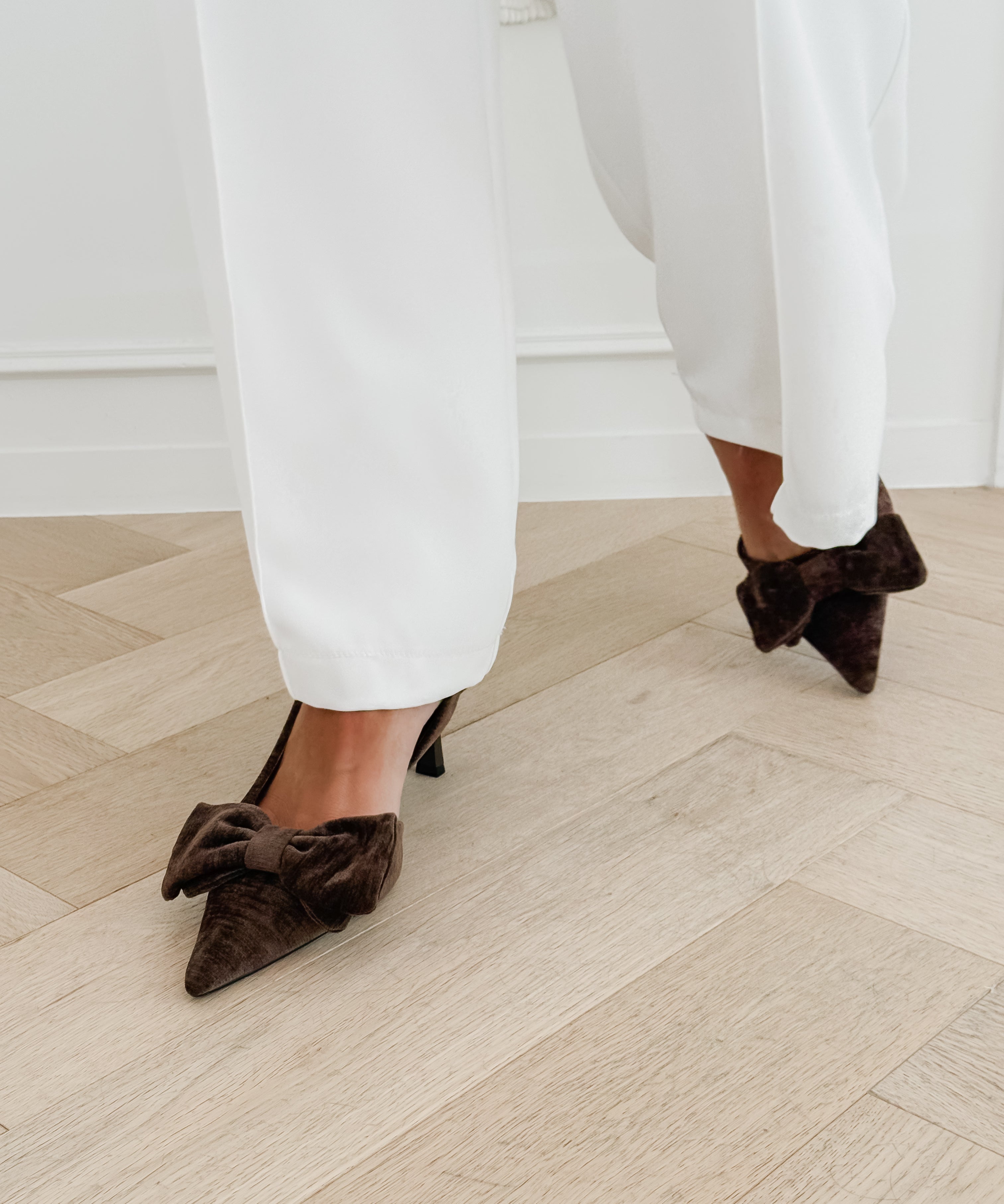 Brown Senna Bow Heels