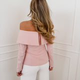 Light Pink Francene Off Shoulder Blazer