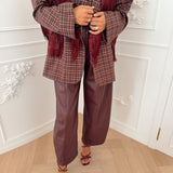 PRE ORDER Bordeaux Leather Elodien Trouser