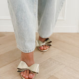 Golden Stefanie Bow Heels