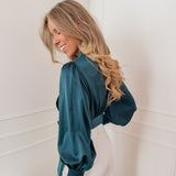 Green Milou Cache Coeur Blouse