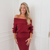 Wine Red Bandeau Camila Ensemble