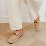 Beige Buckle Ilona Loafers