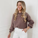 Taupe Round Neck Sweater