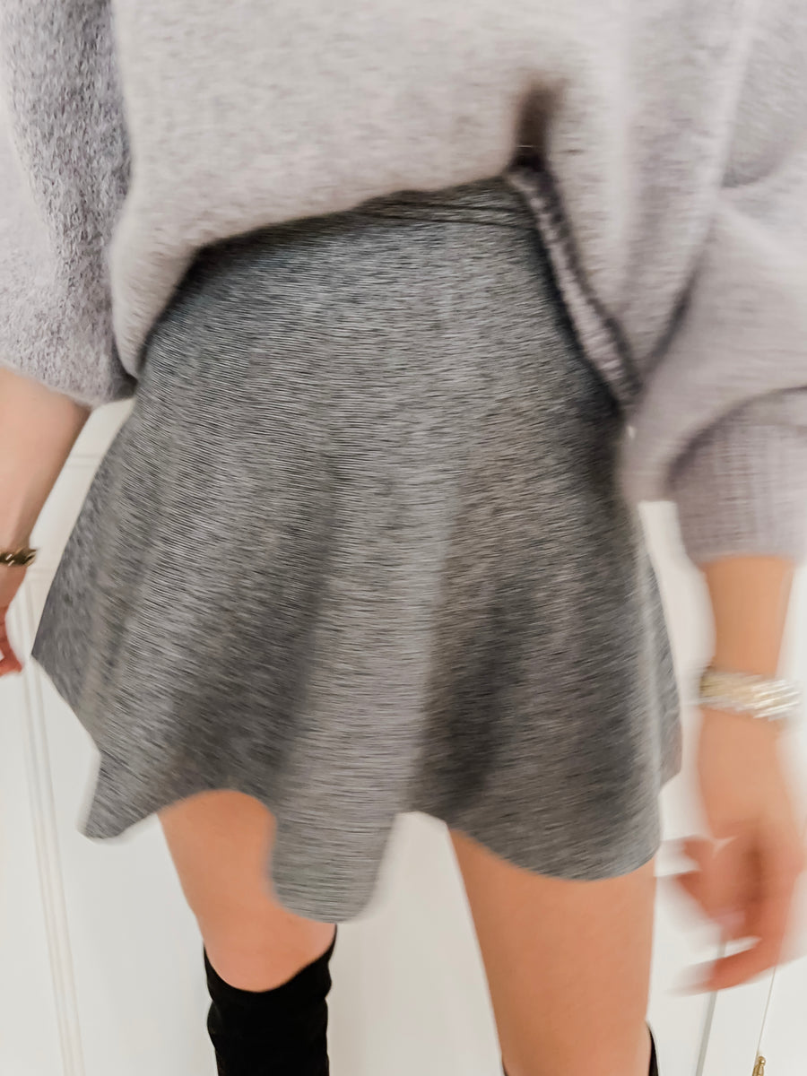 Grey Speckled Skirt