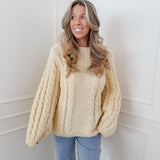 Yellow Cable Oversized Sweater