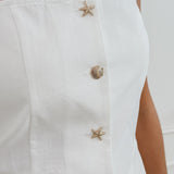 White Little Seashell Bandeau Top