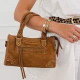 Camel Suede Sarah Bag