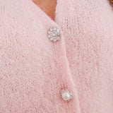 Pink Diamond Button SHORT SLEEVE Gilet