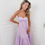 Lilac Fauve Crossed Back Dress
