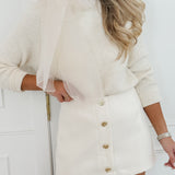 Vanilla Big Side Bow Sweater
