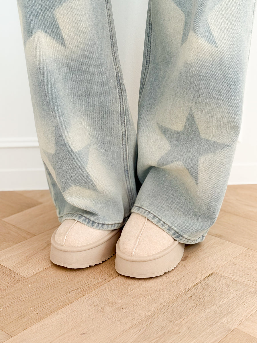 Cream Cosy Winter Slippers