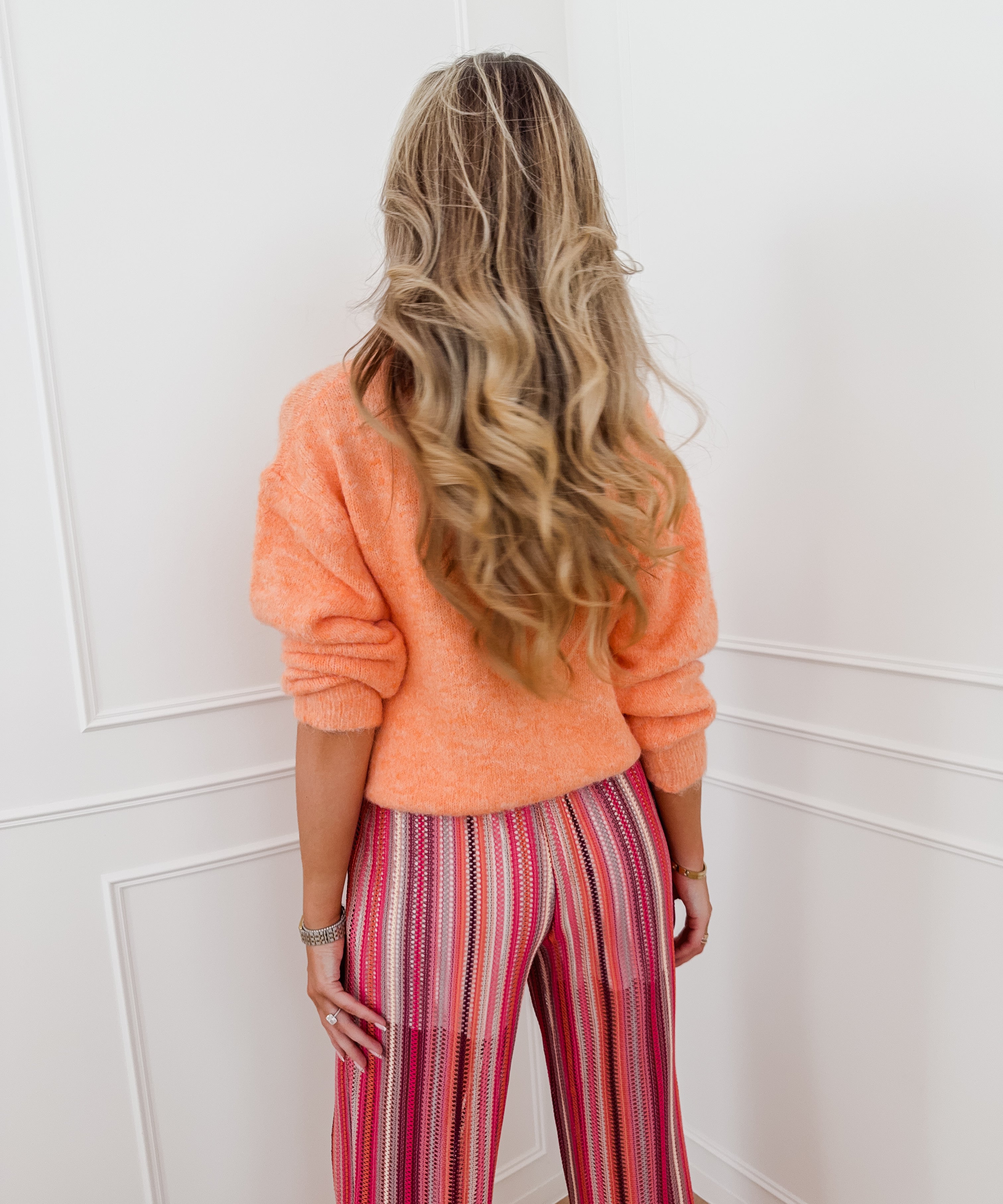 Orange Khloe Knitted Sweater