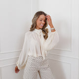 Cream Open Sleeve Lavinia Blouse