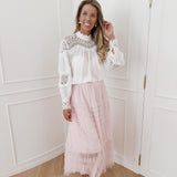 Pink Long Fran Skirt