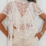 Nude See Through Medina Blouse