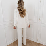 Cream Double Pocket Blazer