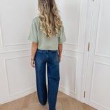 Dark Crazy Button Jeans
