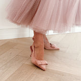 Old Pink Dotted Tulle Skirt