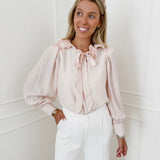 Powder Pink Estee Blouse LONG SLEEVE